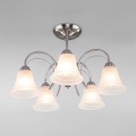 Потолочная люстра со стеклянными плафонами Eurosvet 30173/5 сатин-никель Dana