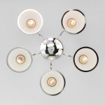 Потолочная люстра со стеклянными плафонами Eurosvet 30174/5 хром Shanon