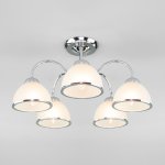 Потолочная люстра со стеклянными плафонами Eurosvet 30174/5 хром Shanon
