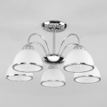 Потолочная люстра со стеклянными плафонами Eurosvet 30174/5 хром Shanon