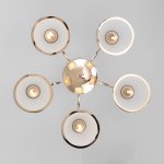 Потолочная люстра со стеклянными плафонами Eurosvet 30174/5 золото Shanon