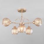 Потолочная люстра со стеклянными плафонами Eurosvet 30175/6 золото Ottawa