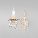 Настенный светильник бра Eurosvet 10118/1 белый с золотом/тонированный хрусталь Strotskis 