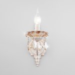 Настенный светильник бра Eurosvet 10118/1 белый с золотом/тонированный хрусталь Strotskis 