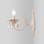 Настенный светильник бра Eurosvet 10118/1 белый с золотом/тонированный хрусталь Strotskis 