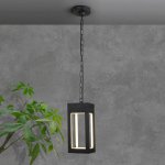 Уличный подвесной светодиодный светильник Frame LED IP54 1528 TECHNO LED черный Elektrostandard