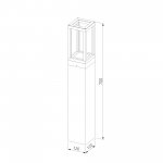 Ландшафтный светодиодный светильник Frame LED IP54 1529 TECHNO LED черный Elektrostandard