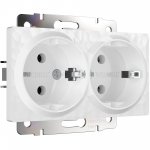 Розетка двойная с заземлением (белый) W1272001 Werkel