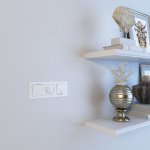 Выключатель двухклавишный (белый) W1220001 Werkel