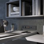 Розетка с заземлением (черный) W1271008 Werkel