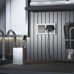 Розетка влагозащ. с зазем. с защит. крышкой и шторками (черный) W1271208 Werkel