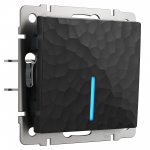 Выключатель одноклавишный с подсветкой (черный) W1210108 Werkel