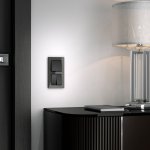 Выключатель двухклавишный проходной (черный) W1222008 Werkel