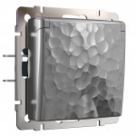 Розетка влагозащ. с зазем. с защит. крышкой и шторками (серебряный) W1271206 Werkel