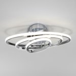 Потолочный светодиодный светильник с пультом управления Eurosvet 90237/3 хром Lauda