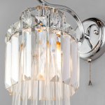 Настенный светильник Eurosvet 10119/1 хром/прозрачный хрусталь Strotskis Sevilia