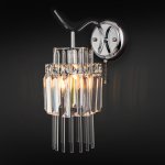Настенный светильник Eurosvet 10119/1 хром/прозрачный хрусталь Strotskis Sevilia