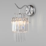 Настенный светильник Eurosvet 10119/1 хром/прозрачный хрусталь Strotskis Sevilia