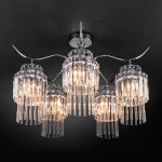 Потолочная люстра с хрусталём 10119/5 хром/прозрачный хрусталь Eurosvet
