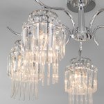 Потолочная люстра с хрусталём 10119/5 хром/прозрачный хрусталь Eurosvet