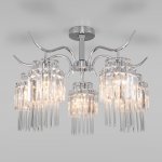Потолочная люстра с хрусталём 10119/5 хром/прозрачный хрусталь Eurosvet