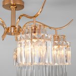 Потолочная люстра с хрусталём 10119/5 золото/прозрачный хрусталь Eurosvet