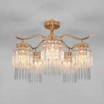 Потолочная люстра с хрусталём 10119/5 золото/прозрачный хрусталь Eurosvet