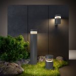 Уличный настенный светодиодный светильник IP54 1530 TECHNO LED серый Elektrostandard