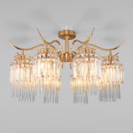 Потолочная люстра с хрусталём 10119/8 золото/прозрачный хрусталь Eurosvet