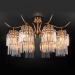 Потолочная люстра с хрусталём 10119/8 золото/прозрачный хрусталь Eurosvet