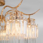 Потолочная люстра с хрусталём 10119/8 золото/прозрачный хрусталь Eurosvet