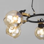 Подвесная люстра в стиле лофт Eurosvet 70119/5 черный Mateo