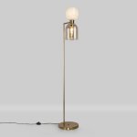 Торшер со стеклянными плафонами Eurosvet 01085/2 латунь Tandem