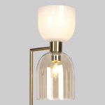 Торшер со стеклянными плафонами Eurosvet 01085/2 латунь Tandem