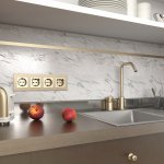 Рамка на 4 поста (шампань алюминий) W0041711 Werkel