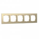 Рамка на 5 постов (шампань алюминий) W0051711 Werkel