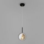 Подвесной светильник со стеклянным плафоном Eurosvet Gallo 50121/1 черный