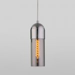 Подвесной светильник со стеклянным плафоном Eurosvet 50180/1 дымчатый Airon