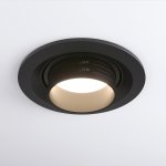 Встраиваемый светодиодный светильник с регулировкой угла освещения 9920 LED 15W 4200K черный Elektrostandard