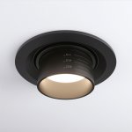 Встраиваемый светодиодный светильник с регулировкой угла освещения 9920 LED 15W 4200K черный Elektrostandard