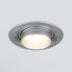 Встраиваемый светодиодный светильник с регулировкой угла освещения 9920 LED 15W 4200K серебро Elektrostandard