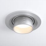 Встраиваемый светодиодный светильник с регулировкой угла освещения 9920 LED 15W 4200K серебро Elektrostandard