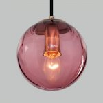 Подвесной светильник со стеклянным плафоном Eurosvet 50207/1 бордовый Juno