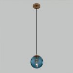 Подвесной светильник со стеклянным плафоном Eurosvet 50207/1 синий Juno
