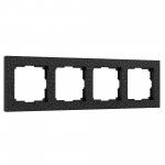 Рамка на 4 поста (черный) W0042408 Werkel