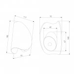 Уличный настенный светодиодный светильник Taco IP54 1632 TECHNO LED чёрный Elektrostandard