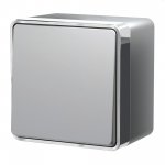 Выключатель одноклавишный влагозащищенный Gallant (серебряный) W5010206 Werkel