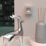 Розетка с заземлением и шторками Gallant (серебряный) W5071106 Werkel