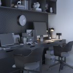 Розетка тройная с заземлением и шторками Gallant (черный/хром) Werkel WL15-02-05