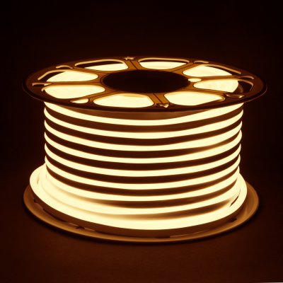 

Светодиодный гибкий неон Гибкий неон 220V 9,6W 120Led 2835 IP67 односторонний теплый белый, 50 м Elektrostandard, LS001 220V